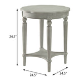 Antique Slate End Table with Bottom Shelf B062P189202