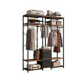 ZUN Independent wardrobe manager, clothes rack, multiple storage racks and non-woven drawer, bedroom 85887356