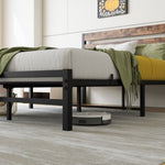 ZUN Full Size Platform Bed Frame with Rustic Vintage Wood Headboard, Strong Metal Slats Support Mattress 72215033