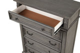 ZUN Grace Traditional Style 5-Drawer Chest Made with wood in Rustic Gray B00978932