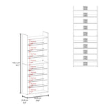 FM FURNITURE Oak Springs Tall Open Shoe Rack with Metal Rails and Multi-Tier Shelves, Wengue B128P301389