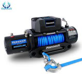 ZUN REINDEER New 12V Winch 9500 lb Load Capacity Electric Winch Synthetic Rope with Hawse Fairlead W121843270