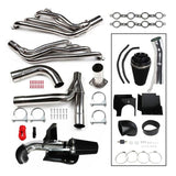 Fit For 2002-2006 Chevy Silverado GMC Sierra Truck V8 Engine Exhaust Header Manifolds Cold Air 06004165