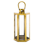 ZUN FRANK 16"H STAINLESS STEEL LANTERN 72192.00GLD