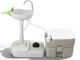 5 Gallon Upgrade Portable RV Toilet with Matching White Lid Ring Waste 83678681