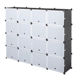 ZUN 8-Tier Portable 64 Pair Shoe Rack Organizer 32 Grids Tower Shelf Storage Cabinet Stand Expandable 65115046