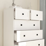 ZUN Chest Of Drawer with 5 drawers white color farm door W2139P241084