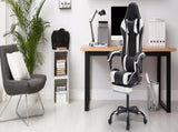 Gaming Chair with Footrest, Ergonomic Computer Chair with Headrest and Lumbar Support, Breathable W2367P332093