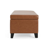STORAGE PU OTTOMAN Orange Brown N757P191012T