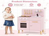 Pink Kids Interactive Wooden Kitchen Playset with Realistic Lights & Sounds 00735333