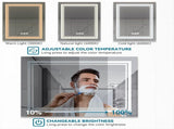 LED Bathroom Mirror6" x 28" Front and Backlight, 5 Mins Defog, 5MM Full HD Reflected Wall Mounted 16112061
