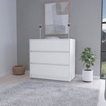 ZUN White 3-Drawer Dresser B062P175075