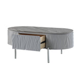 Grey High Gloss and Chrome Coffee Table B062P209131