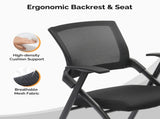 1 Pack Stackable Conference Room Chairs with Wheels, Folding Office Chair with Rebound Back, Padded 56646231