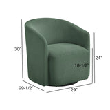 Ardena Green Swivel Barrel Chair B050P322596