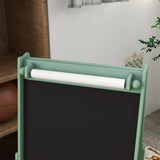 Art Easel with Paper Roll, Blackboard, Whiteboard, Storage, Green 05198404
