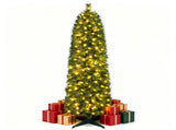 5FT Narrow Pencil Artificial Christmas Tree , Pre-Lit Warm White LEDs, Flame-Retardant PVC, Easy 06276303