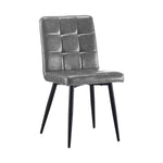 ZUN Dining Chairs set of 4, Faux Leather Kitchen Chair, Metal Leg 53202039