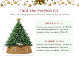 Handcrafted Openwork Woven Hyacinth Wicker Christmas Tree Collar - Rattan Xmas Tree Skirt & Stand 96970668