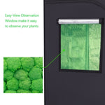 ZUN LY-90*90*180cm Home Use Dismountable Hydroponic Plant Growing Tent with Window Green & Black 02065658