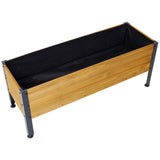 Wood Rectangular Garden Planter Box Raised Bed Outdoor,Planters for Outdoor Plants ,Elevated Herbs W465P182251