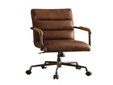 Retro Brown Swivel Office Chair with 5-Star Base B062P215468