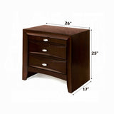 Wooden Nightstand with 2 Drawers and 1 Tray, Espresso B016P252980