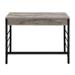 ZUN Light Weathered Oak and Black Writing Desk with 2 Drawers B062P184545