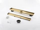 12 Inch Linear Shower Drain with 2-in-1 Flat & Tile Insert Removable Cover, 304 Stainless Steel with 60158665