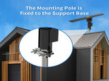 10000 110V 40-860MHz 203dB 350&degRotation UV Dual-band Outdoor Antenna Black 85859072