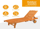 183*58*36.5cm Outdoor Garden Fir With Wheels And Drawers Two-Speed Adjustment Garden Wooden Bed 26963924