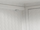 27.56"Glass Doors Modern Two-door Wall Cabinet with Featuring Three-tier Storage for Entryway Living W757119330