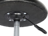 Round Stool with Lines Rotation Bar Stool Black 95601497