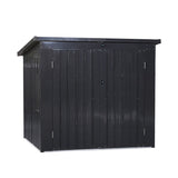 Garbage Bin Shed Stores 2 Trash Cans Metal Outdoor Bin Shed for Garbage Storage,Stainless Galvanized W540P309824