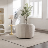 Luzern Modern Upholstered Accent Chair, 360&deg Swivel, OFF-White T2574P184964
