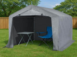 6X6FT Outdoor Storage Shelter Shed GREY 78659309