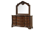 ZUN Traditional Style 9-Drawer Dresser With metal drawer pulls Made with Wood in Dark Walnut B009P225186