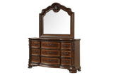 ZUN Traditional Style 9-Drawer Dresser With metal drawer pulls Made with Wood in Dark Walnut B009P225186