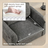 42*33" Single Sofa, Armchair with Wide Seat, Dual-port Charger, Pull-line & Tufted Design, N723P305133E