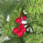 ZUN GO 7.5 FT Upside Down Christmas Tree with Berries and Santa's Legs, PVC Pine Needles, PX283443AAA