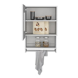 ZUN Balboa Wall Cabinet, Towel Bar, 1 Door White B200P242416