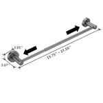 ZUN Bathroom Hardware Set, Thicken Space Aluminum 3 PCS Towel bar Set- Gun Grey 16-27 Inches Adjustable 10204461