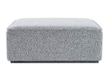 Square Upholstered Ottoman with Black Solid Wood Rubber Feet N769P350123B