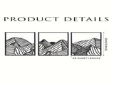 CIFbuy3pcs/aet Minimalist Mountain Landscape Metal Wall Art Square Hollow-Out Panels, Mesmerizing 37234795
