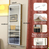 Fashion Simple Jewelry Storage Mirror Cabinet With LED Lights Can Be Hung On The Door Or Wall W2512P175727