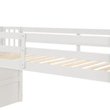 Loft bed with staircase , White W50443251