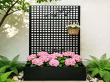 Metal Planter Box with Trellis 70.9in H x 43.3in W x 15.8in D - Outdoor Raised Garden Bed with W1586P455883