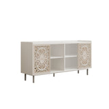 Living Room Furniture Mid Century Modern Tv Stand Kitchen Storage White Curio Buffet Cabinet W2263P207529