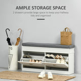 Shoe Bench with Storage Cabinets 82219097