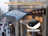 Awning for Door Entrance with Drainage Sink, 40x40 Inch Window Canopy Exterior, UV Rain Snow 03276454